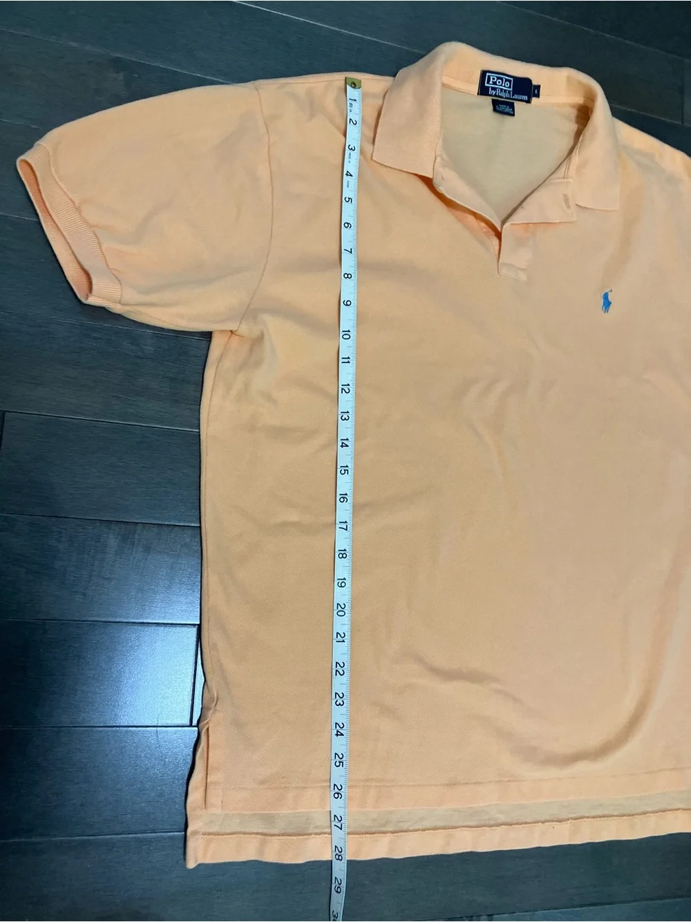 Ralph Lauren Men's L Peach Polo 100% Cotton